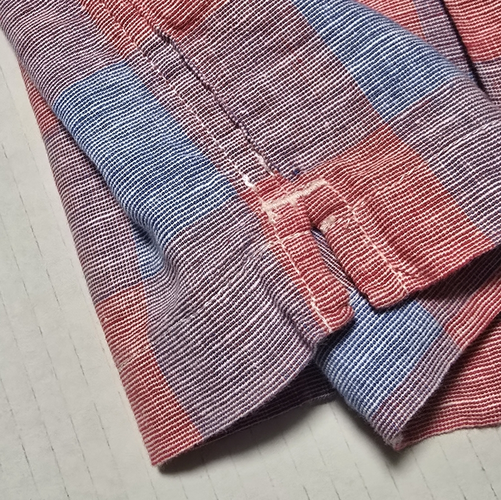 GAP Youtg Boys' Size 7 Striped and Plaid Cotton Shirt Set - Green and Red Bundle - Picture 13 of 14